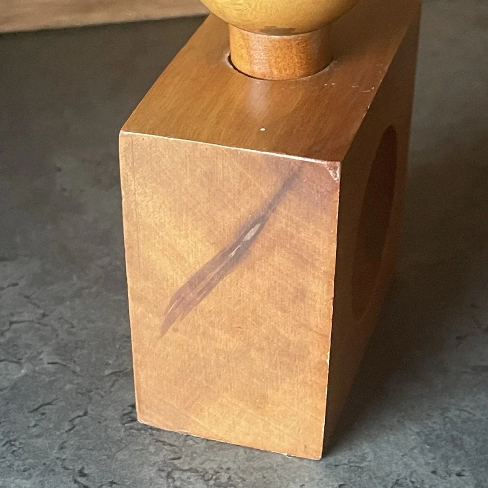 Vintage Danish Style MCM Nutcracker Wood Twist Screw Montessori Functional Art